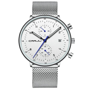 Men’s Luxury Chronograph Watch – Stainless Steel, Waterproof Quartz Military Sport Date Watch - TREASURE ESHOP