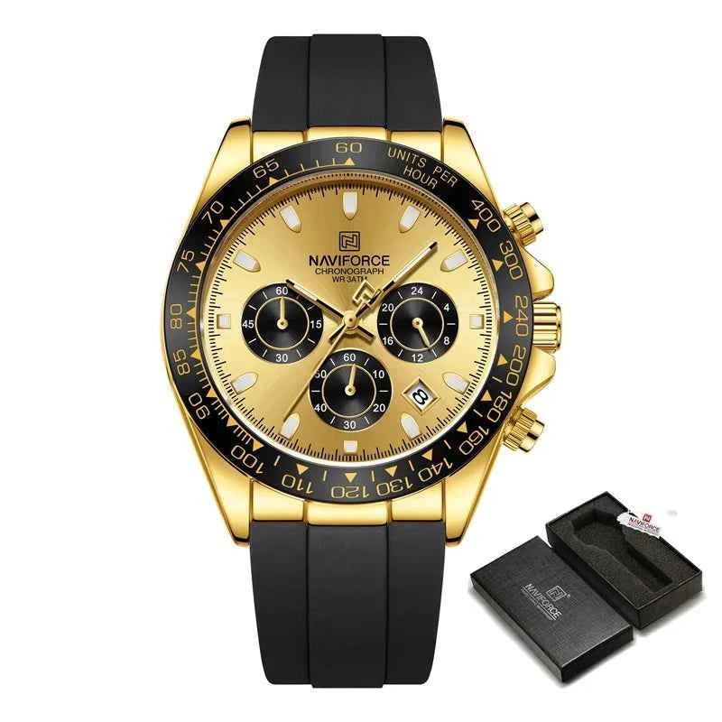 Watches For men Silicone Band Sport Watch Casual Luminous Chronograph Wristwatch