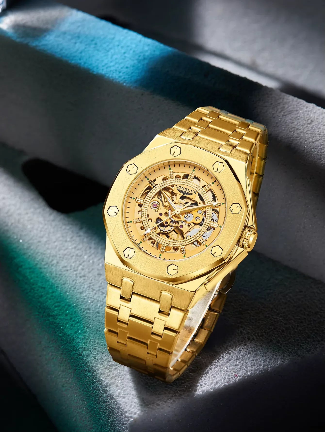 Men’s Automatic Skeleton Watch – Stainless Steel Luxury Waterproof Timepiece - TREASURE ESHOP