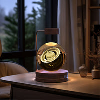 Magisches 3D Dinosaurier Nachtlicht – Kristall Kugel LED Lampe mit Warmlicht