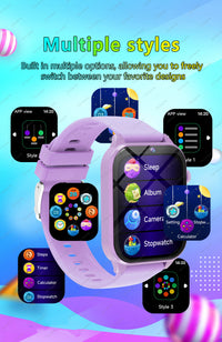 Kids Smart Watch with Camera Games – 1.83” Touch Screen, Fitness Tracker, Sleep Monitor, Alarm Gifts for Boys Girls - TREASURE ESHOP