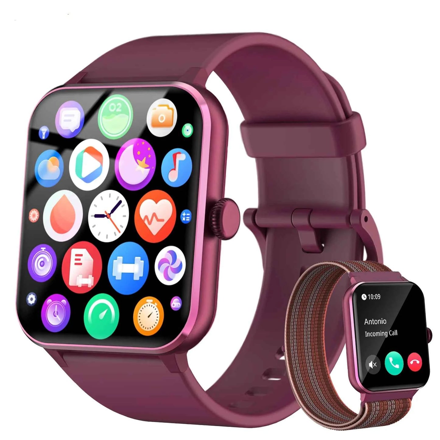 Smartwatch – 1.85” HD Touch Screen, Wireless Calling, 100+ Sports Modes, 24/7 Heart Rate & SpO2 Tracking