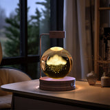 Magisches 3D Dinosaurier Nachtlicht – Kristall Kugel LED Lampe mit Warmlicht