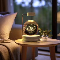 Magisches 3D Dinosaurier Nachtlicht – Kristall Kugel LED Lampe mit Warmlicht