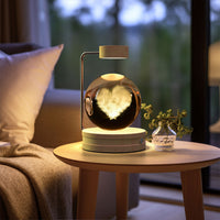 Magisches 3D Dinosaurier Nachtlicht – Kristall Kugel LED Lampe mit Warmlicht