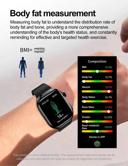Micro Physical Examination Smartwatch – 2.04” AMOLED Sapphire