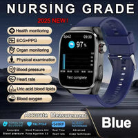 Men’s ECG+PPG Health Smartwatch – 2.04” AMOLED Sapphire, Blood Pressure, Oxygen, ECG, Body Composition, Bluetooth Call, IP68 Waterproof
