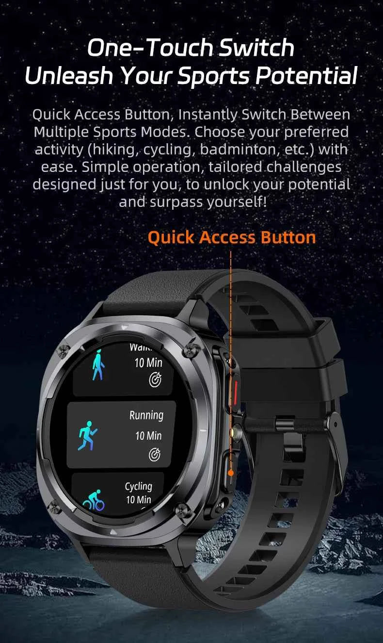Watch 7 Ultra Smart Watch HD Round Display, Heart Rate, Blood Oxygen, GPS, Bluetooth Calling, IPX8 Waterproof