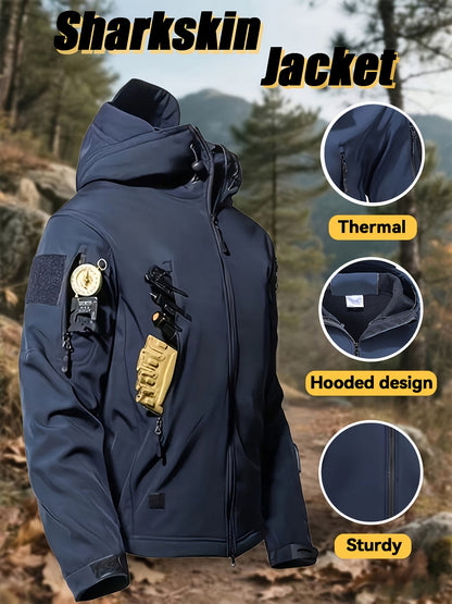 Men’s Winter Sharkskin Softshell Jacket & Pants Set – Thermal Outdoor Suit