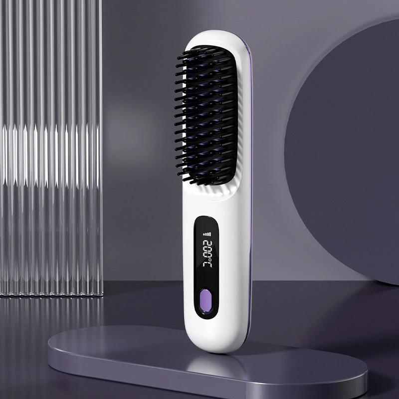 Kabelloser Haarglätter 2-in-1 – Tragbarer Lockenstab mit USB & Schnellheizfunktion