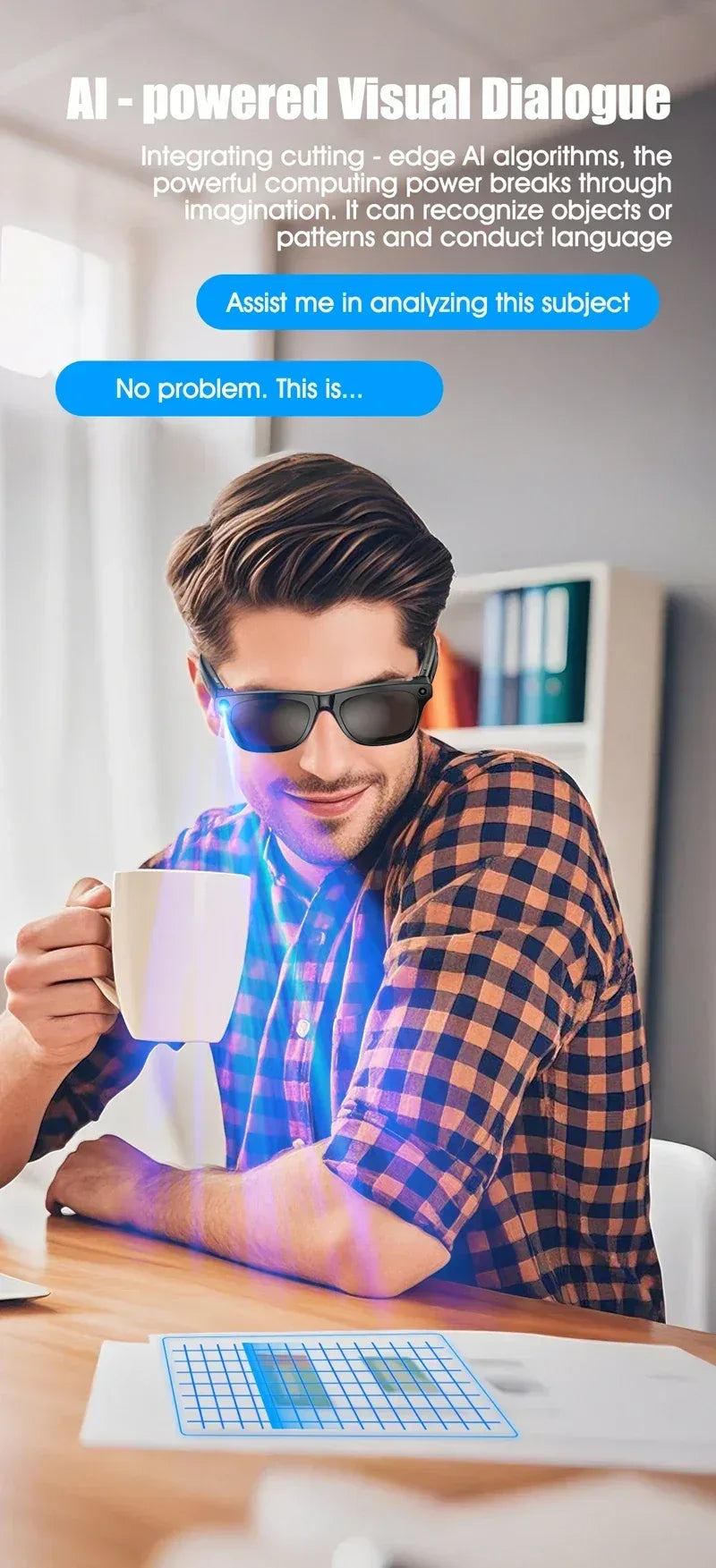 6K HD AI Smart Glasses | 100MP Camera & Voice Assistant - TREASURE ESHOP