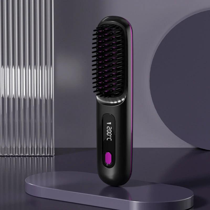 Kabelloser Haarglätter 2-in-1 – Tragbarer Lockenstab mit USB & Schnellheizfunktion
