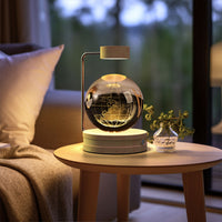 Magisches 3D Dinosaurier Nachtlicht – Kristall Kugel LED Lampe mit Warmlicht