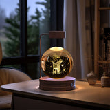 Magisches 3D Dinosaurier Nachtlicht – Kristall Kugel LED Lampe mit Warmlicht