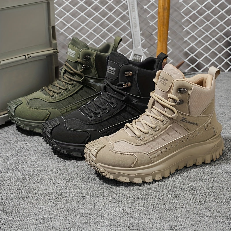 Men’s All-Season High-Top Hiking Boots – Durable Outdoor Ankle Support Shoes