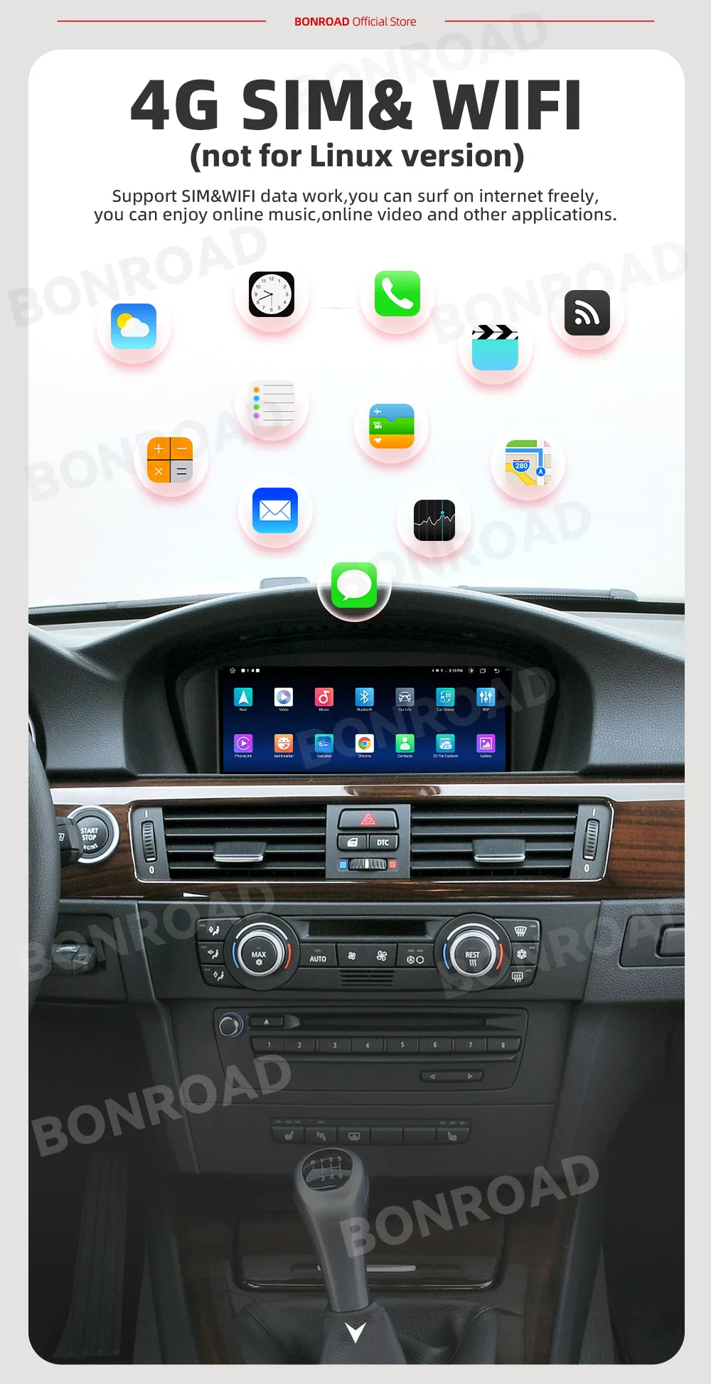 BMW E60 E90 CarPlay Android Auto | 8.8” Android 12 Multimedia - TREASURE ESHOP