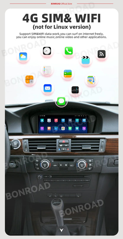 BMW E60 E90 CarPlay Android Auto | 8.8” Android 12 Multimedia - TREASURE ESHOP
