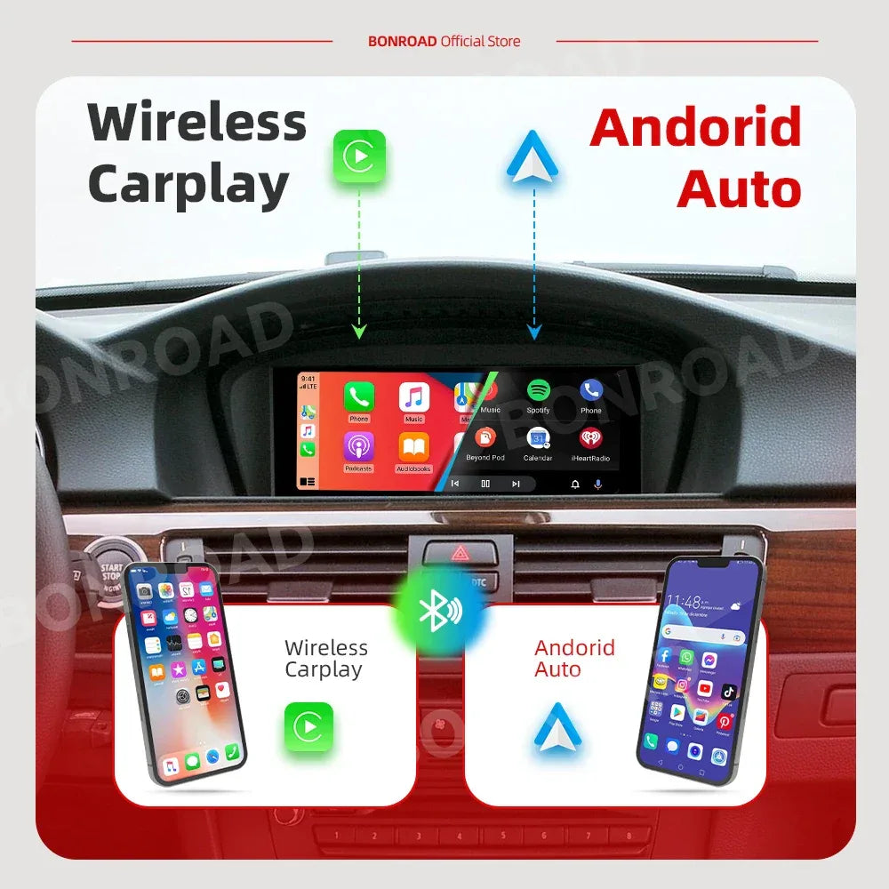 BMW E60 E90 CarPlay Android Auto | 8.8” Android 12 Multimedia - TREASURE ESHOP