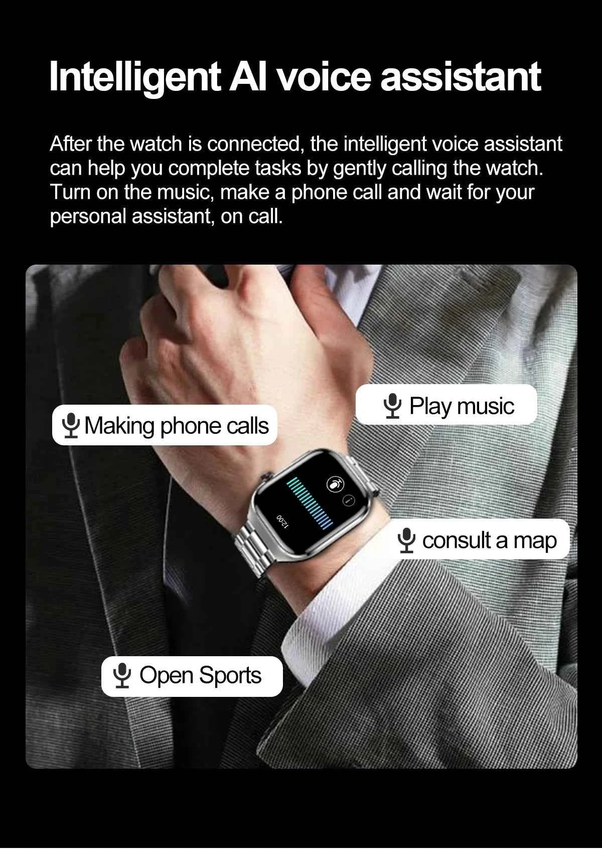 Micro Physical Examination Smartwatch – 2.04” AMOLED Sapphire