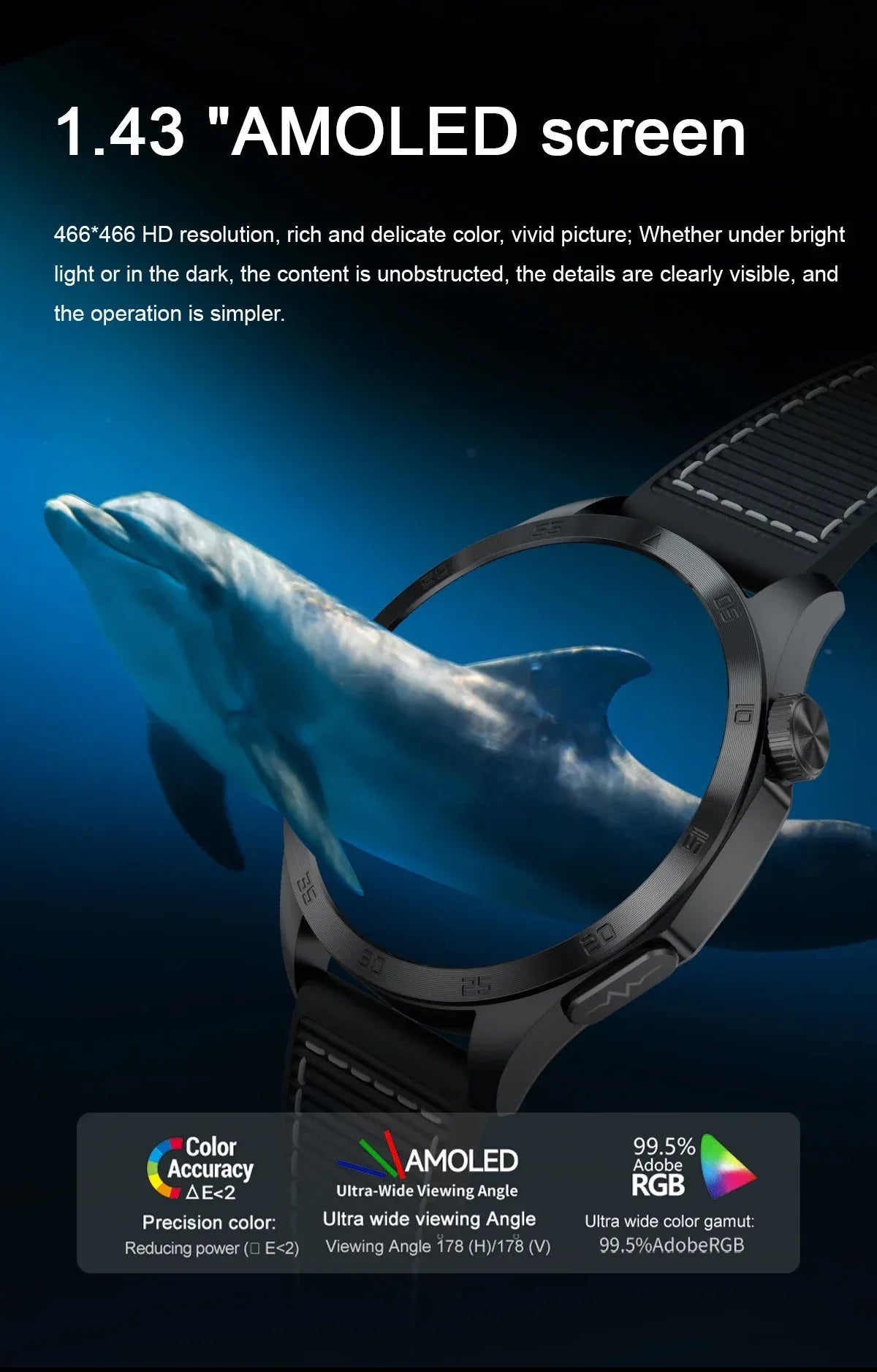 ECG+PPG Laser Health Smartwatch ET485 – Blood Pressure, Heart Rate, Uric Acid Body Composition | 1.43” AMOLED - TREASURE ESHOP