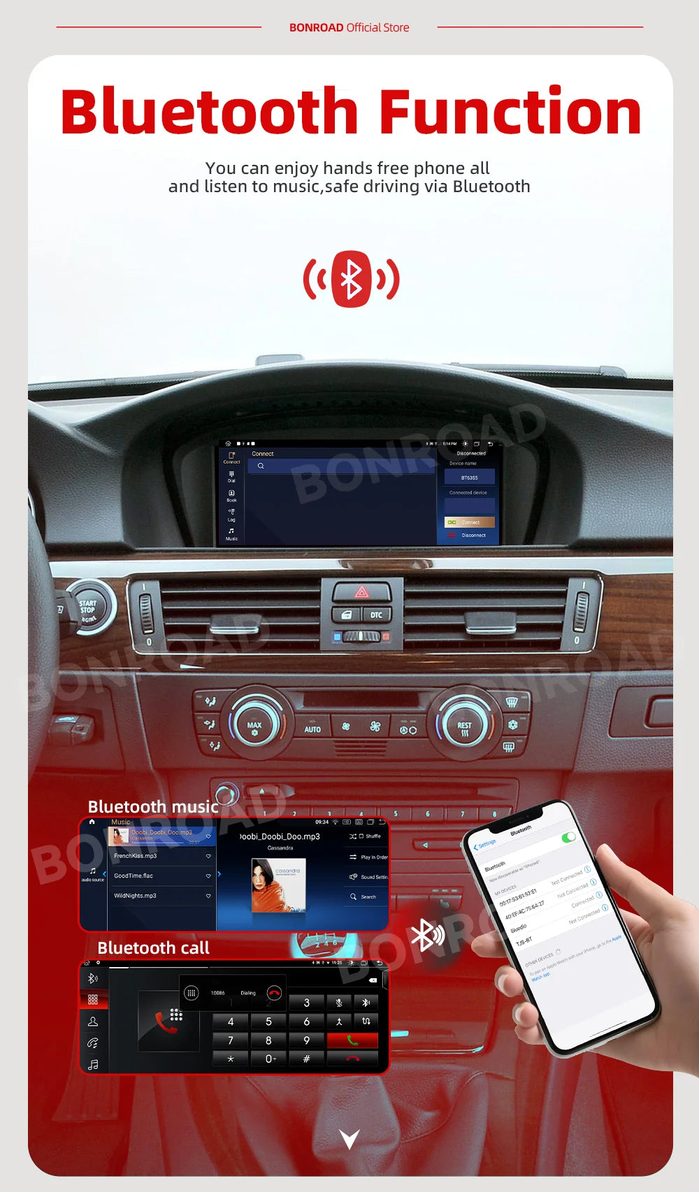 BMW E60 E90 CarPlay Android Auto | 8.8” Android 12 Multimedia - TREASURE ESHOP