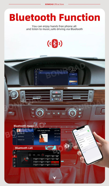 BMW E60 E90 CarPlay Android Auto | 8.8” Android 12 Multimedia - TREASURE ESHOP