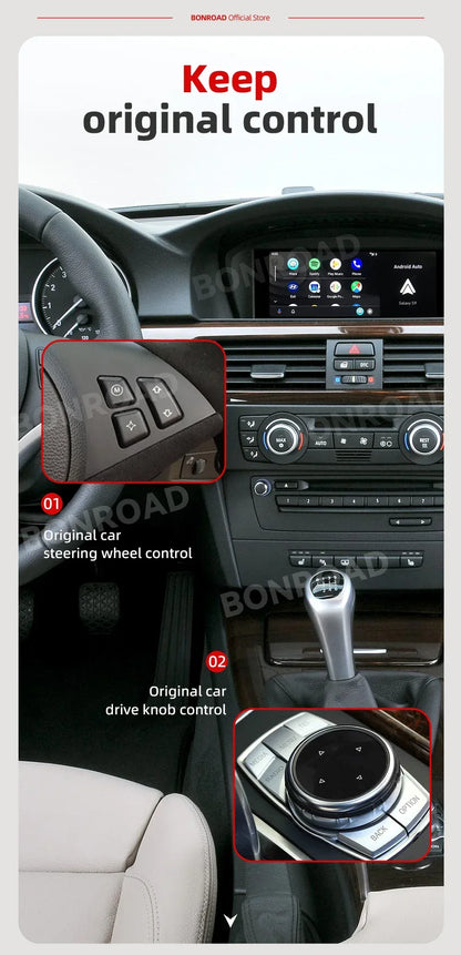 BMW E60 E90 CarPlay Android Auto | 8.8” Android 12 Multimedia - TREASURE ESHOP