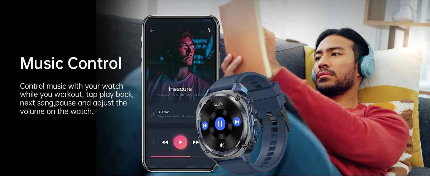 Watch 7 Ultra Smart Watch HD Round Display, Heart Rate, Blood Oxygen, GPS, Bluetooth Calling, IPX8 Waterproof