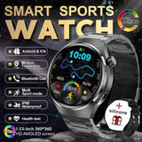 Watch 4 GT Series Smartwatch – 1.53” AMOLED Display, Bluetooth Calling, Heart Rate & Sleep Monitor, Fitness Tracker for Men