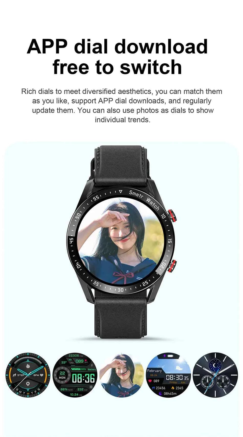 ChiBear Men’s Smartwatch – ECG+PPG Health Monitor | 1.28” HD Round Display | Bluetooth Call | Fitness &amp; Sports Waterproof Watch