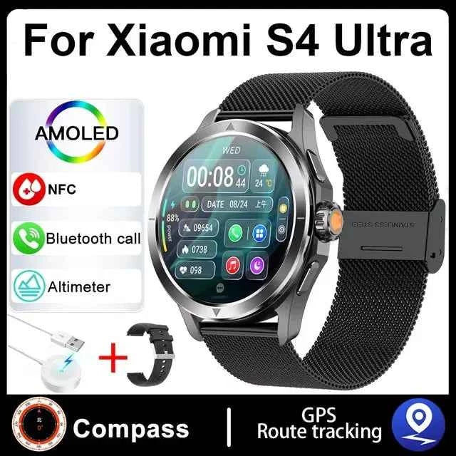 Ultra Outdoor Sports Smartwatch Men – 1.53” AMOLED HD, GPS, NFC, Compass, Heart Rate, Waterproof Bluetooth Calling Watch