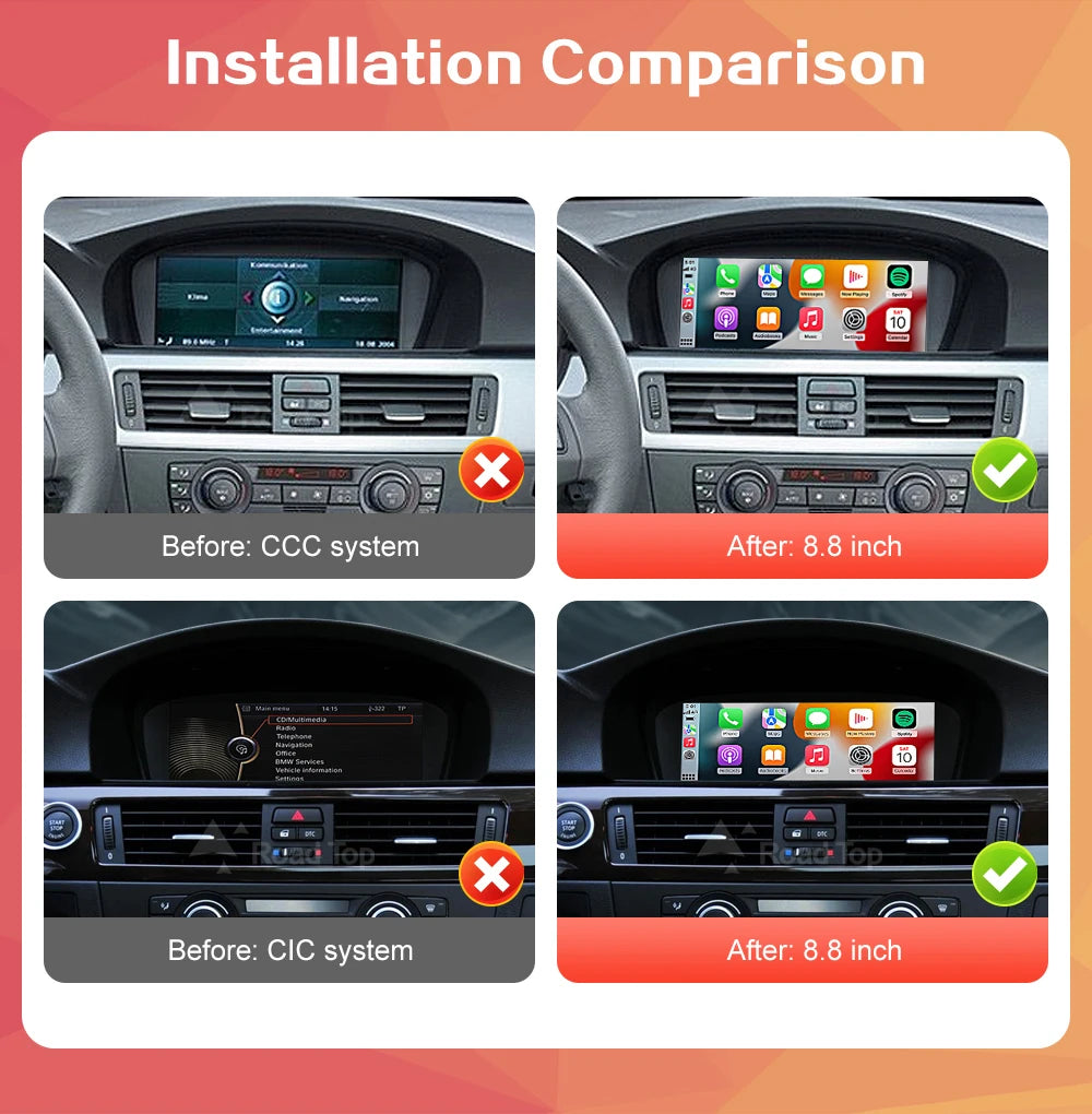 Wireless CarPlay BMW 3/5 Series 8.8” CarPlay Android Auto Screen - TREASURE ESHOP