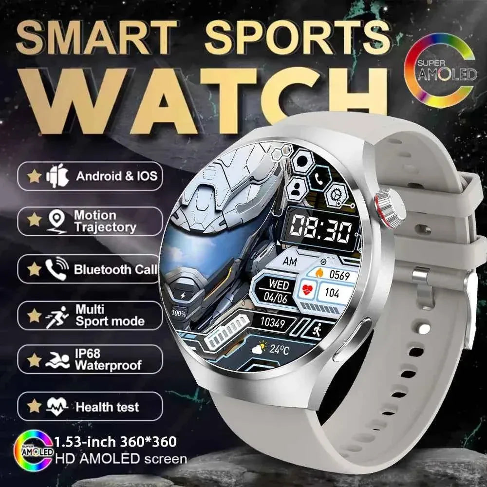 Watch 4 GT Series Smartwatch – 1.53” AMOLED Display, Bluetooth Calling, Heart Rate & Sleep Monitor, Fitness Tracker for Men