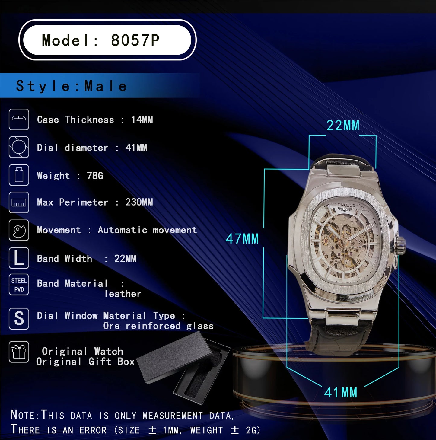 Automatic Skeleton Watch Men | Leather Luxury Waterproof - TREASURE ESHOP