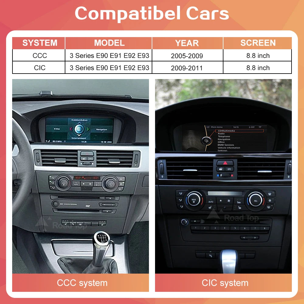 Wireless CarPlay BMW 3/5 Series 8.8” CarPlay Android Auto Screen - TREASURE ESHOP