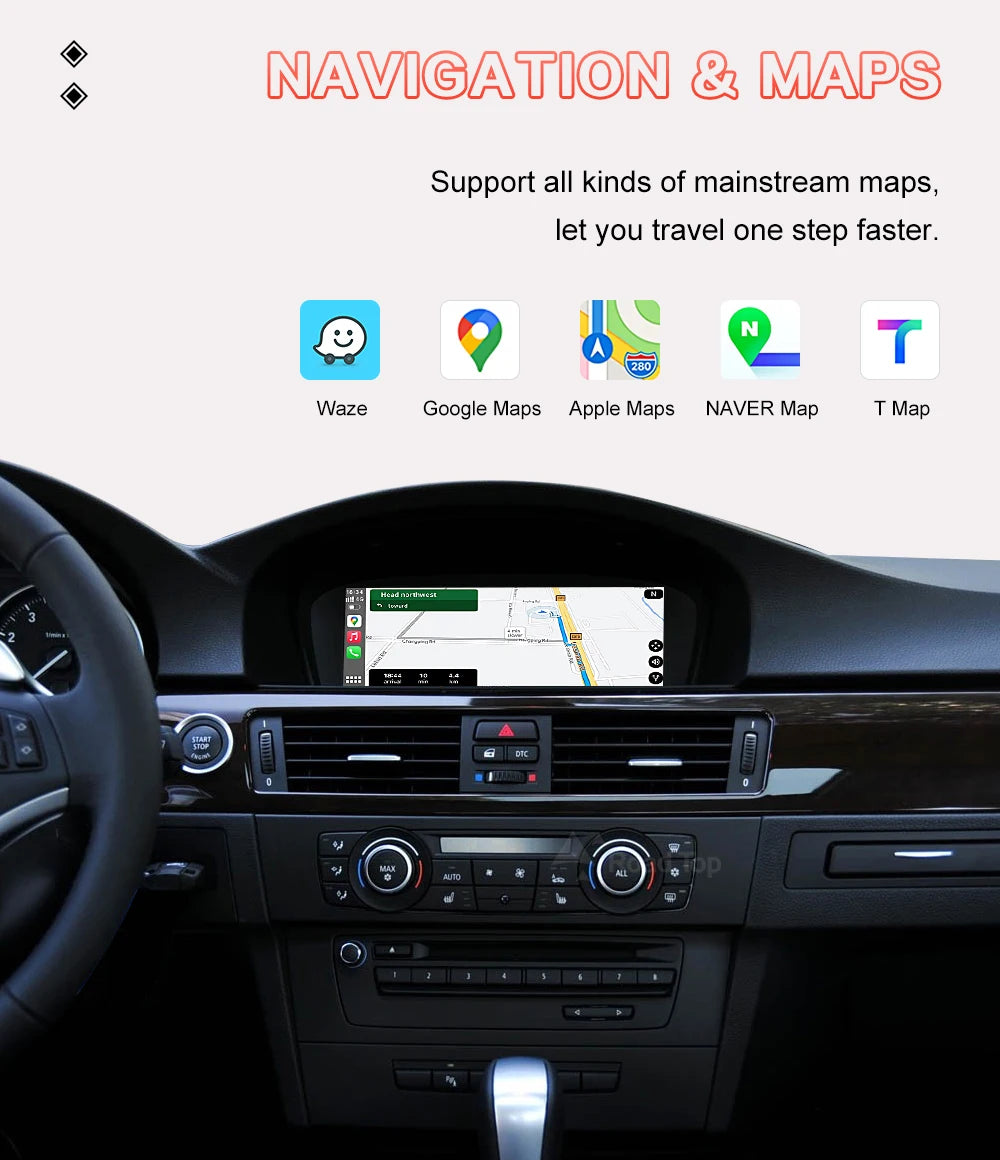 Wireless CarPlay BMW 3/5 Series 8.8” CarPlay Android Auto Screen - TREASURE ESHOP