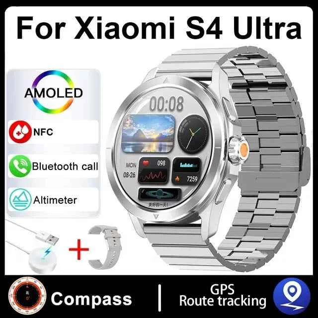 Ultra Outdoor Sports Smartwatch Men – 1.53” AMOLED HD, GPS, NFC, Compass, Heart Rate, Waterproof Bluetooth Calling Watch