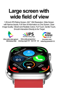 Women’s Smartwatch – AI Health Diagnosis, HRV + PPG, Blood Pressure &amp; SpO2 | 1.85” AMOLED | Bluetooth Call + NFC