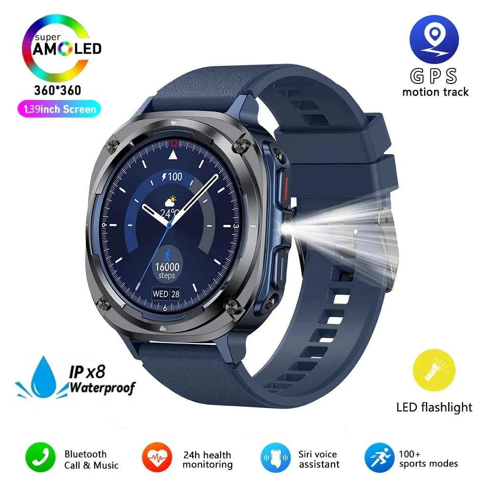 Watch 7 Ultra Smart Watch HD Round Display, Heart Rate, Blood Oxygen, GPS, Bluetooth Calling, IPX8 Waterproof