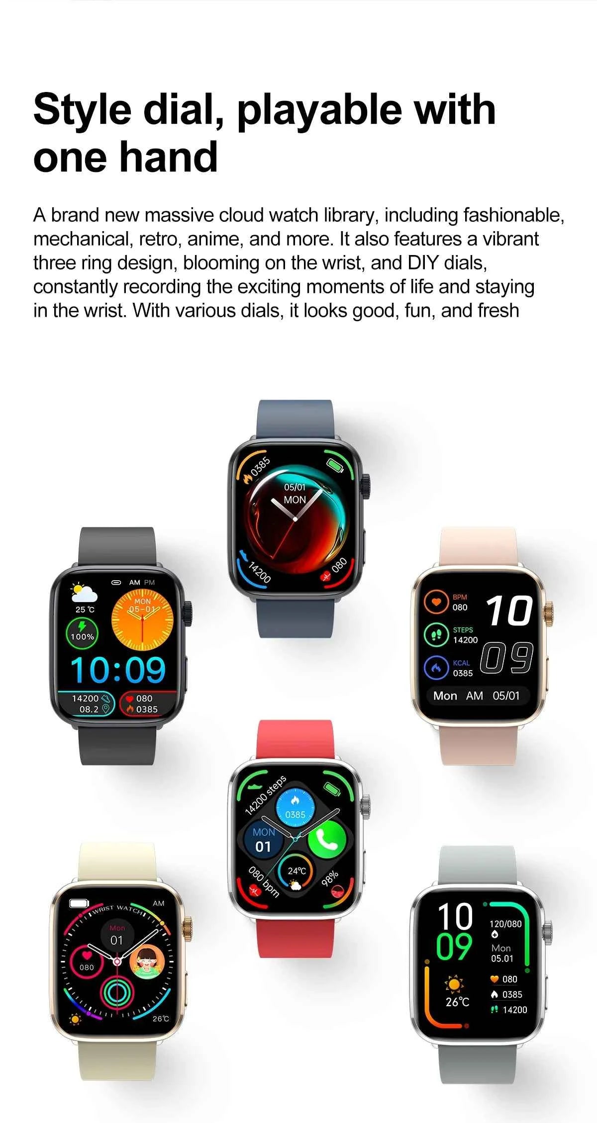 Women’s Smartwatch – AI Health Diagnosis, HRV + PPG, Blood Pressure &amp; SpO2 | 1.85” AMOLED | Bluetooth Call + NFC