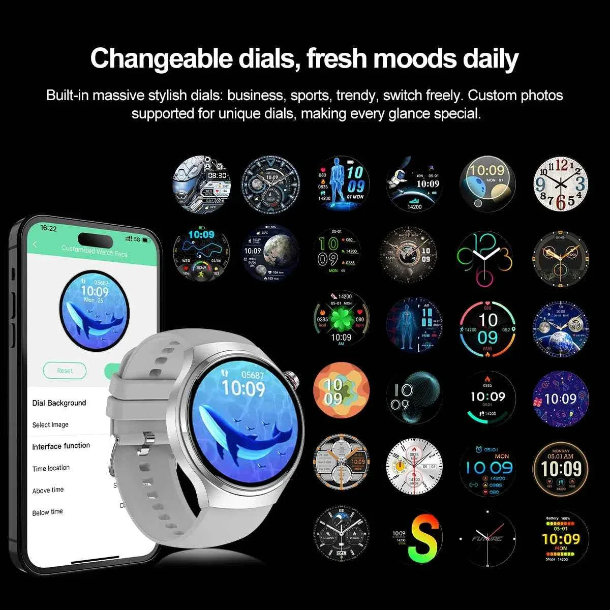 Watch 4 GT Series Smartwatch – 1.53” AMOLED Display, Bluetooth Calling, Heart Rate & Sleep Monitor, Fitness Tracker for Men