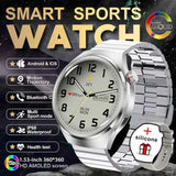 Watch 4 GT Series Smartwatch – 1.53” AMOLED Display, Bluetooth Calling, Heart Rate & Sleep Monitor, Fitness Tracker for Men