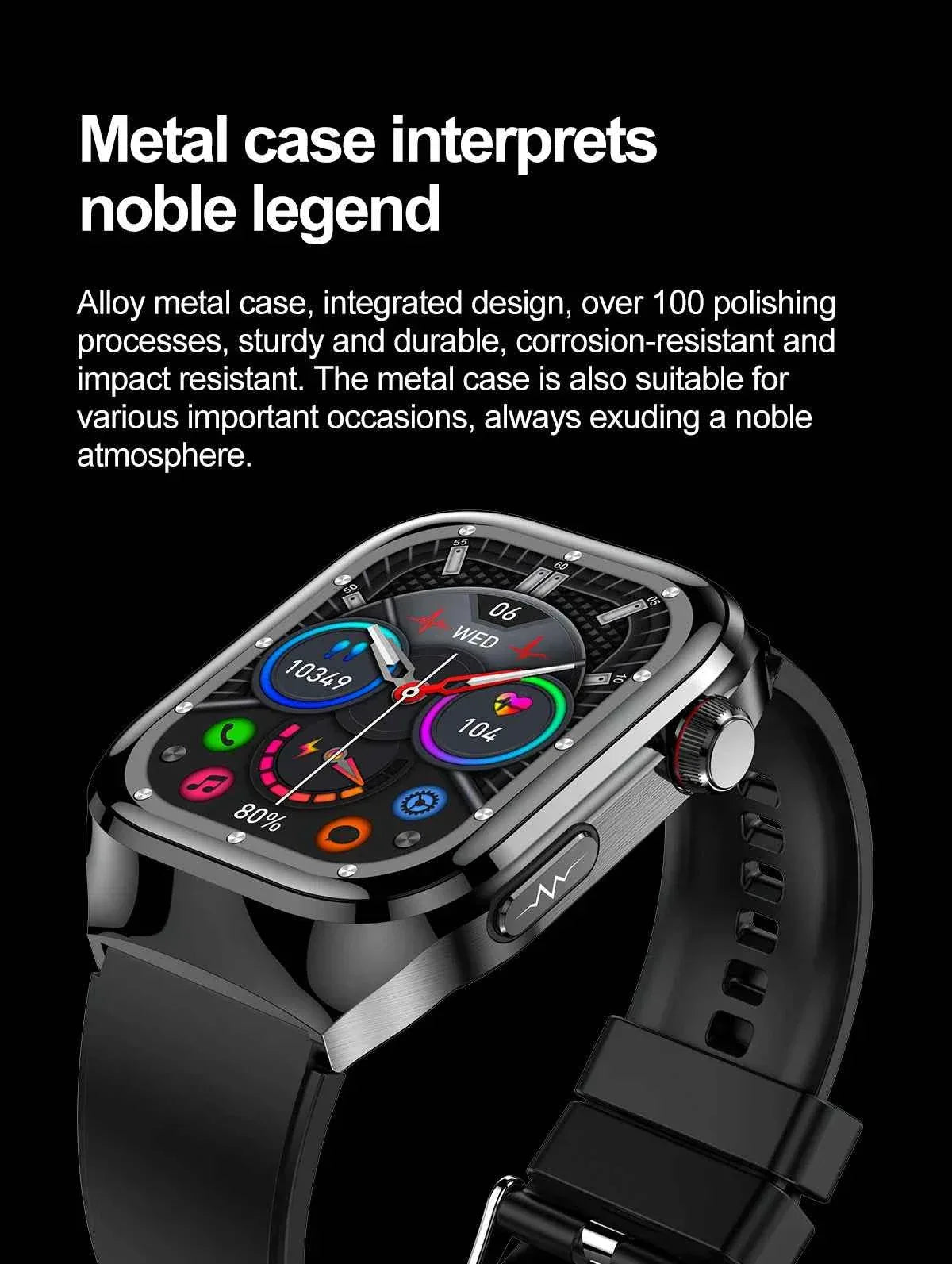 Micro Physical Examination Smartwatch – 2.04” AMOLED Sapphire