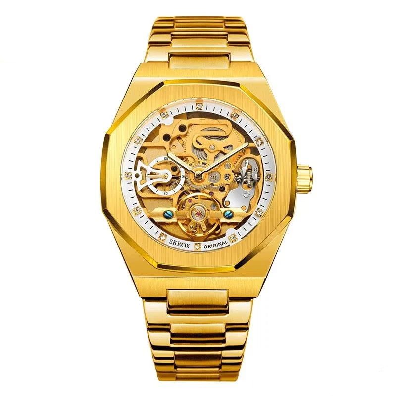 Luxury Automatic Skeleton Men’s Watch | Octagon Design - TREASURE ESHOP
