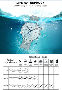 Men’s Luxury Chronograph Watch – Stainless Steel, Waterproof Quartz Military Sport Date Watch - TREASURE ESHOP