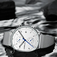 Men’s Luxury Chronograph Watch – Stainless Steel, Waterproof Quartz Military Sport Date Watch - TREASURE ESHOP