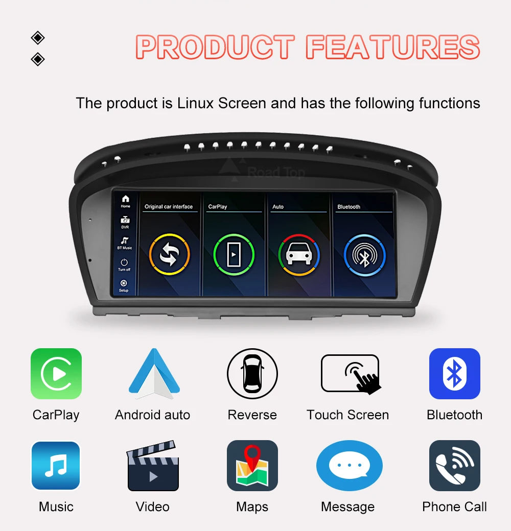 Wireless CarPlay BMW 3/5 Series 8.8” CarPlay Android Auto Screen - TREASURE ESHOP