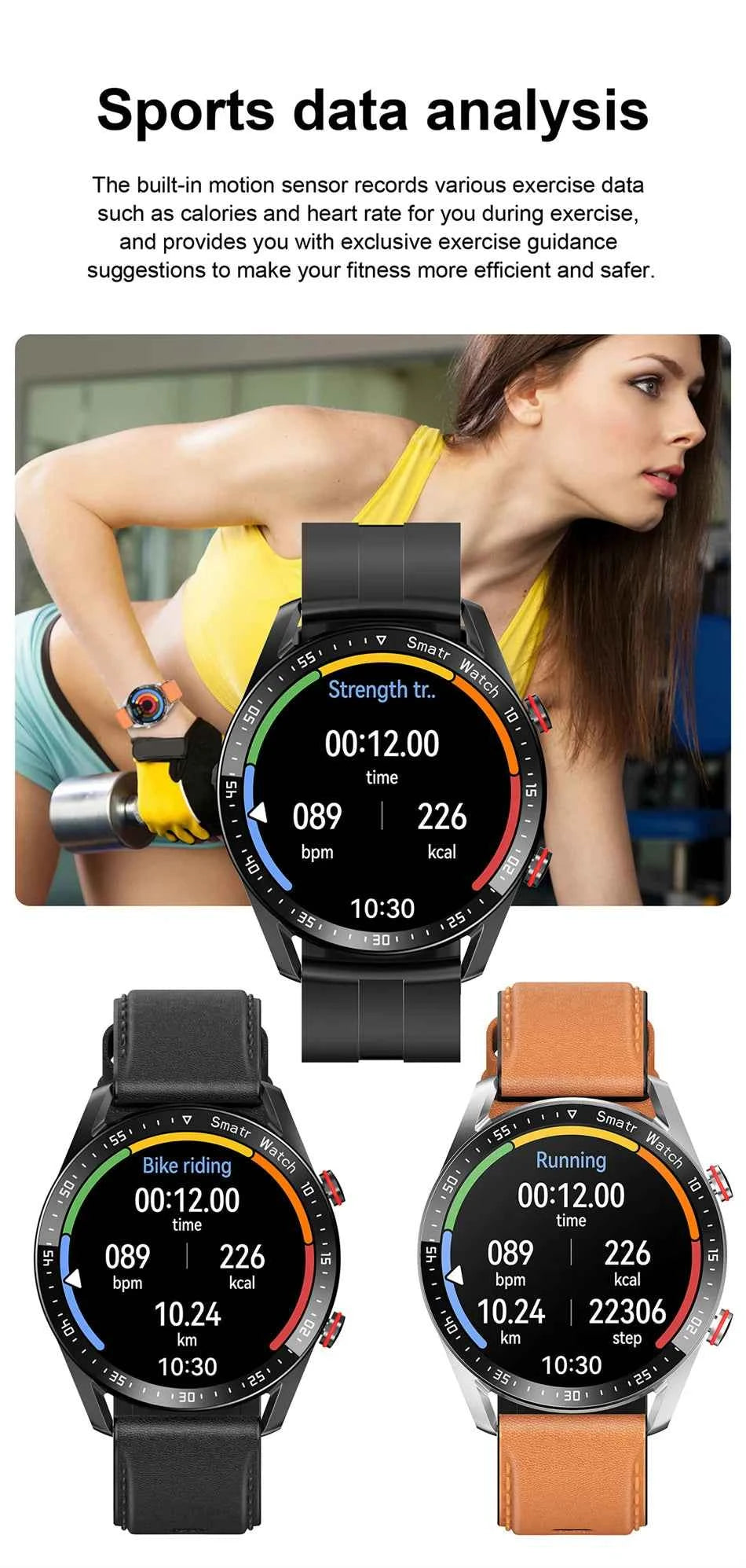 ChiBear Men’s Smartwatch – ECG+PPG Health Monitor | 1.28” HD Round Display | Bluetooth Call | Fitness &amp; Sports Waterproof Watch