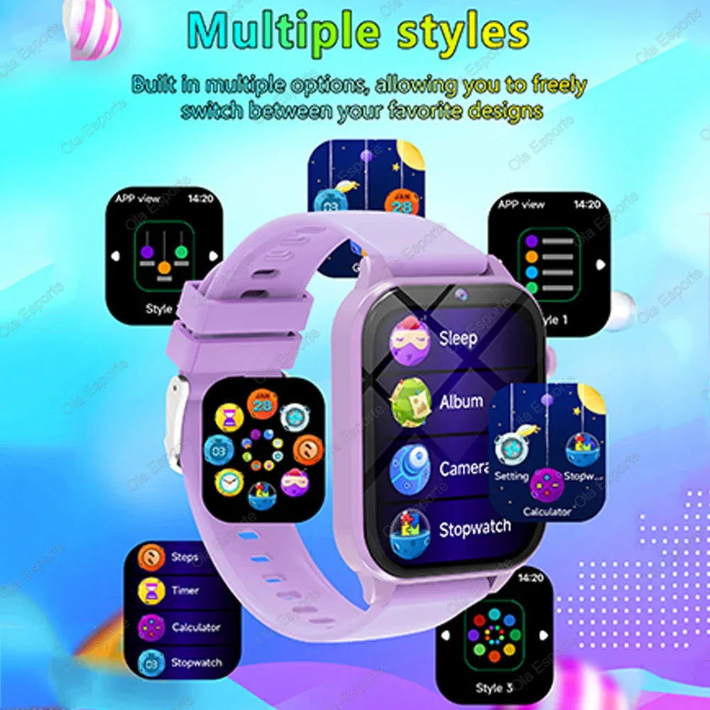 Kids Smart Watch with Camera Games – 1.83” Touch Screen, Fitness Tracker, Sleep Monitor, Alarm Gifts for Boys Girls - TREASURE ESHOP
