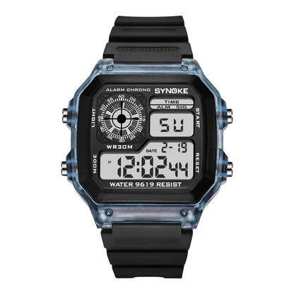 Men’s Digital Sports Waterproof Watch – Chronograph, Alarm, Backlight, Shock Resistant - TREASURE ESHOP